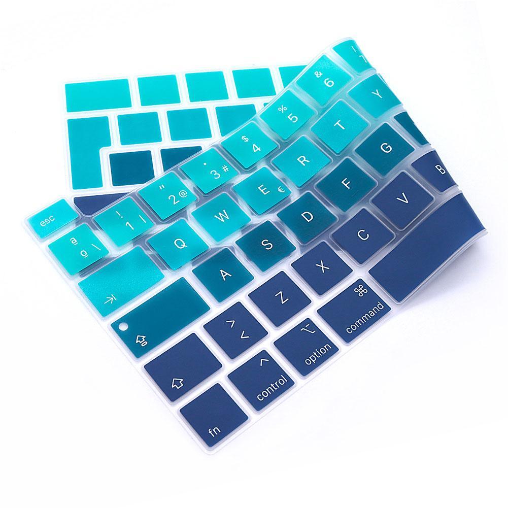 Rainbow Color Silicone Spanish Keyboard Skin Cover For MacBook Pro 16 A2141 M1 Chip A2338/A2251/A2289 +