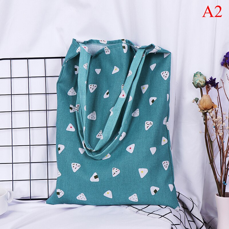 1PCS Eco High Capacity Grocery Bags Animal Print Shopping Tote Beach Handbag Cotton Linen Women Casual Reusable Shopping Bag: B2