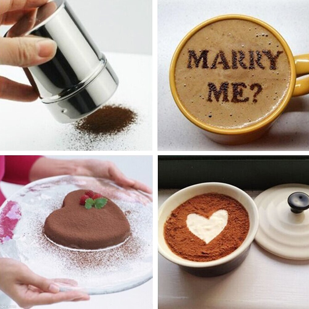 Mold Fancy Coffee Printing Model Foam Spray Cake Stencils Powdered Sugar Chocolate Cocoa Coffee Printing Assembly Kitchen Tools