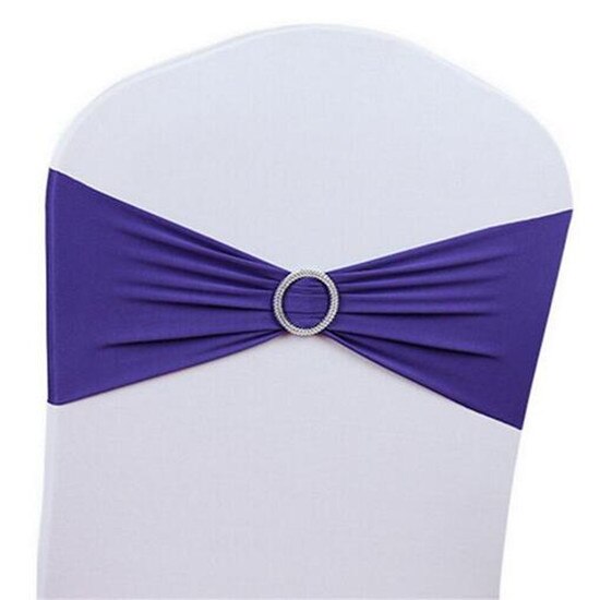 Couverture élastique avec nœuds papillon décoratifs | Boucle de dos, nœuds papillon, décoration de dos de chaise, article nœud pour fêtes de mariage,: Dark Purple1