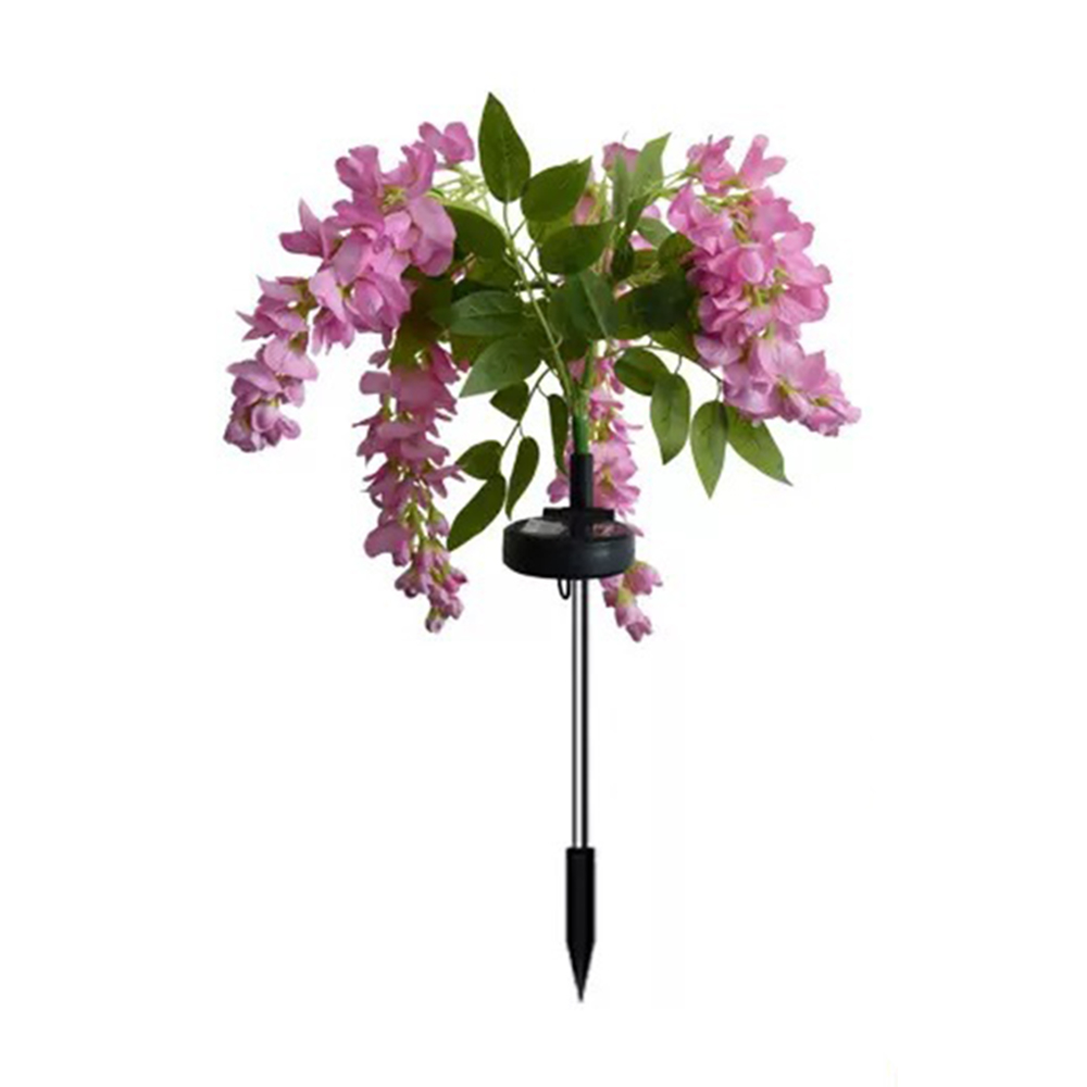 LED Solar Azalea Flower Light Outdoor Waterproof Landscape Light Garden Decorative Lamp Yard Lawn Pathway Light Patio Decor: pink