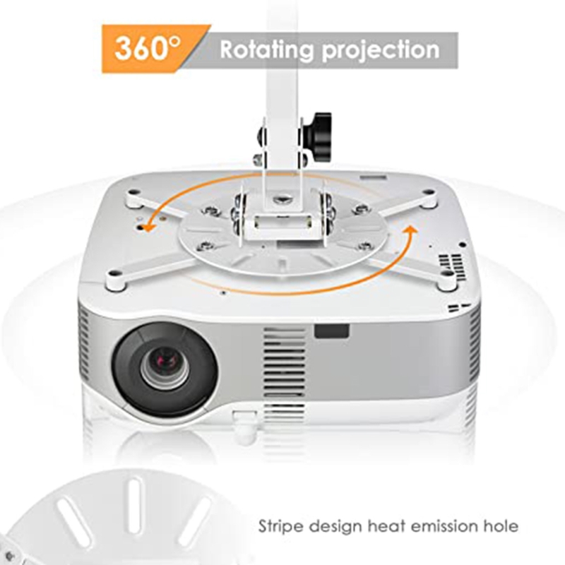 Universal Projector Ceiling Mount or Wall LCD/DLP Mount Bracket Holder for 90％ Projectors 43-65cm Telescopic Distance