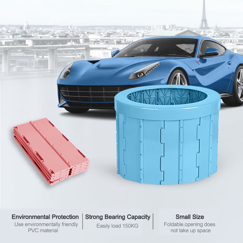 Bærbar bil toilet foldning kommode camping vandreture mini potte toilet skammel sæde til auto lastbil universal