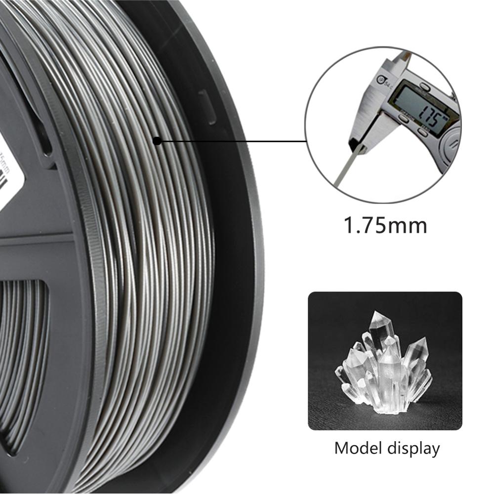 PETG Pla Black 3D filament 1.75mm 1KG(2.2lb) sublimation Soid Dimensional Accuracy +/- 0.02 mm 1 kg Spool With Low price