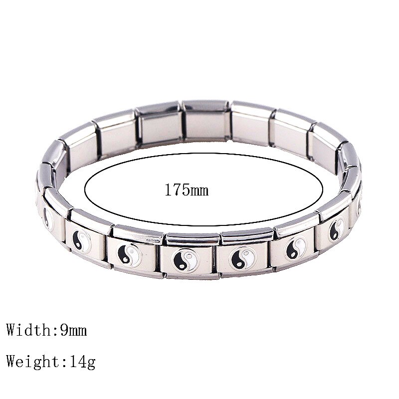 Bracelet en acier inoxydable pour femmes, bijoux Gossip Tai Chi élastique extensible, énergie Sport magnétique Germanium, ST21