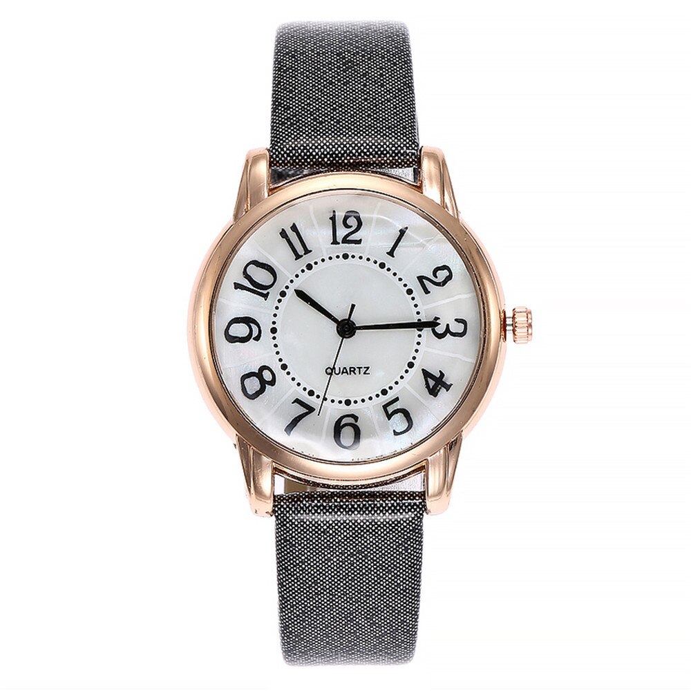 Dames Klokken Horloges Lederen Band Eenvoudig Lederen Horloge Vrouw Casual Eenvoudige Horloges Vrouwen Vrouwelijke Horloge Uur: C