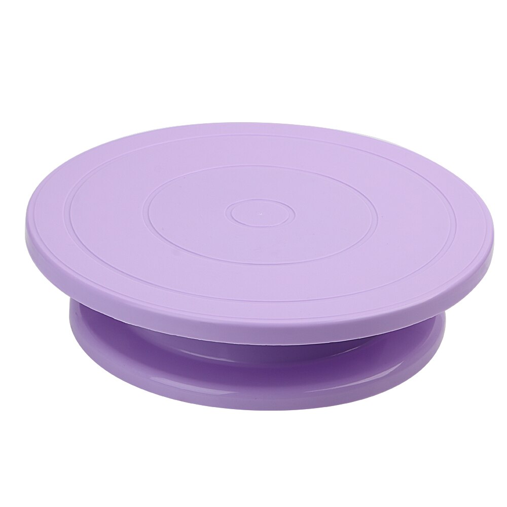Cake Decorating Rotary Table Rotating Cake Plate Cake Swivel Base Round Turntable Cake Stand Kitchen Baking Tool: Purple