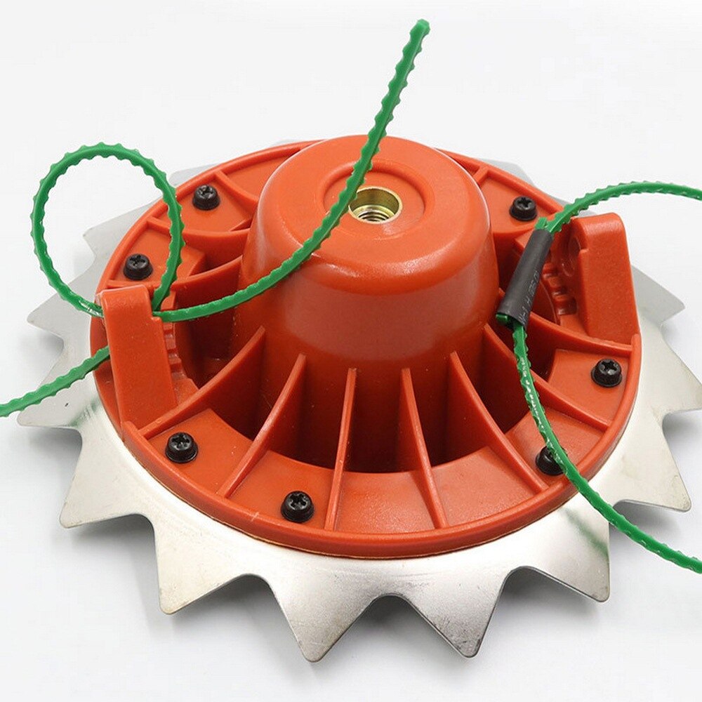 Universal Trimmer Head Chain Brushcutter Garden Grass Trimmer Stainless Steel Lawn Mower Cutter Head Garden Tools Accessories