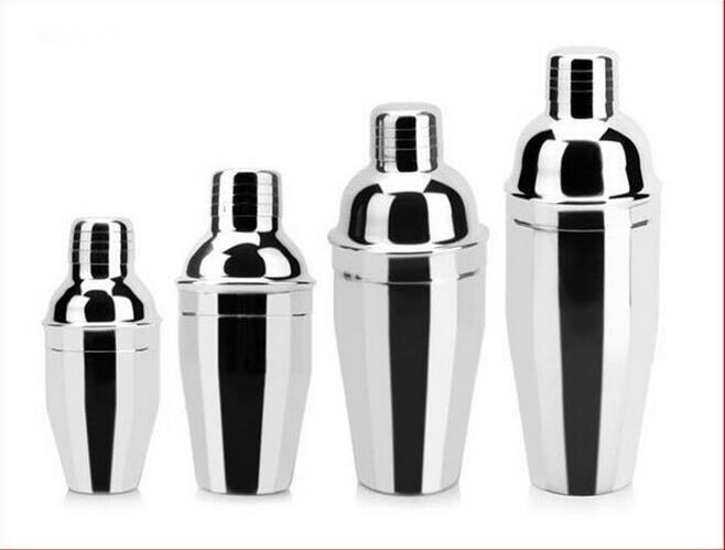 1PC 4 Size Stainless Steel Cocktail Shaker Cocktail Mixer Wine Martini Drinking Boston Style Shaker For Party Bar Tool OK 0430