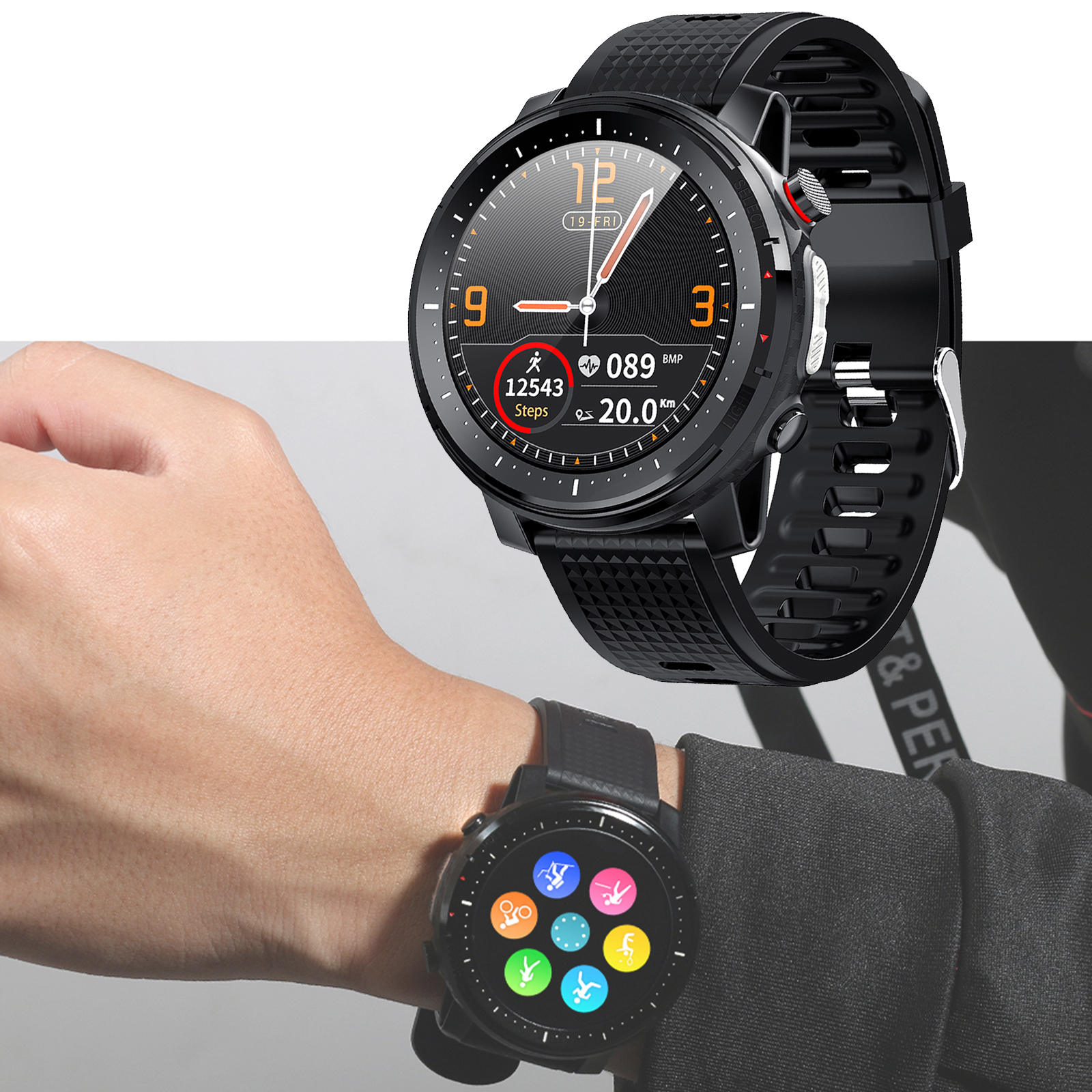 L15 Smart Horloge Bloeddrukmeter IP68 Waterdichte Fitness Tracker