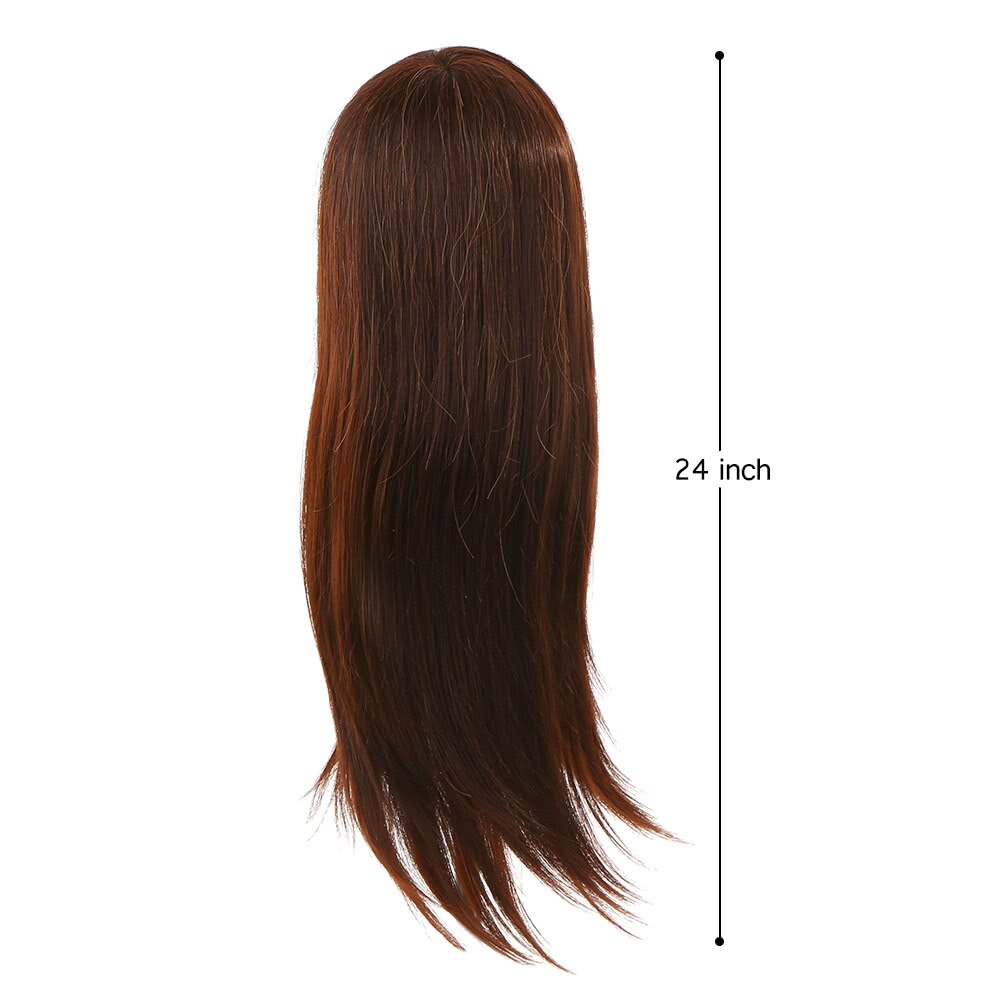 61cm vin rouge cheveux longs raides coiffure pratique Mannequin tête cheveux Mannequin tête factice formation professionnelle de cheveux