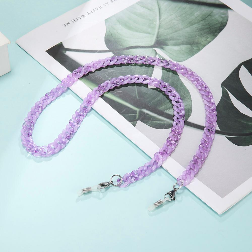 Skyrim – chaîne acrylique pour lunettes de soleil, porte-cordon, sangle de cou, pour femmes et hommes: Purple -silver