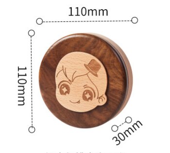 Wooden Baby Teeth Storage Box English Kids Milk Teeth Umbilical Lanugo Organizer Deciduous ToothKeepsakes Save: BOYS