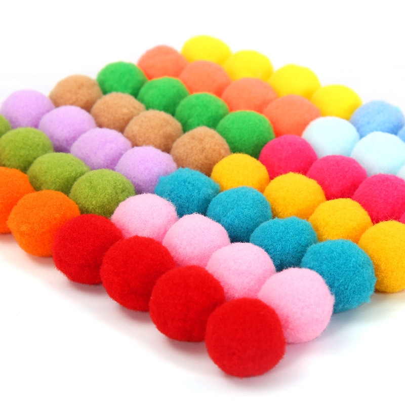 100pcs Lot Large Medium and Small Color Wool Ball Golden Onion Ball Kindergarten DIY Handmade Materials for Children