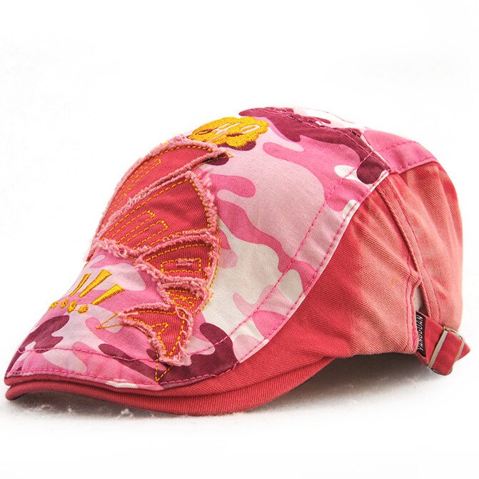 [jamont] vår høst barn caps gutt basker hatter jente visir kamuflasje bomull barn flat caps 5-10y justerbare casquette