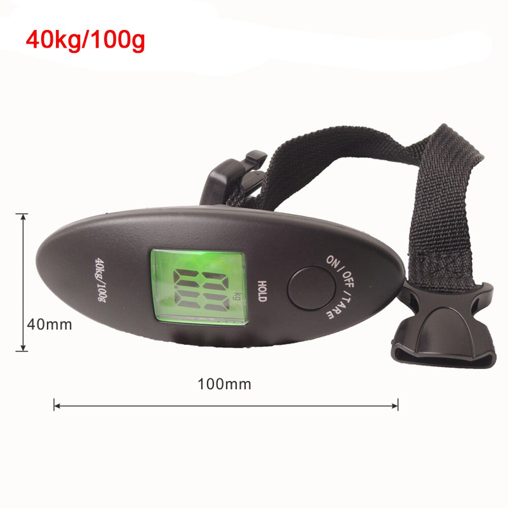 NEWACALOX-báscula Digital portátil para equipaje, 40kg/88lb, para pesca, viaje, pesaje, Steelyard, báscula electrónica LCD