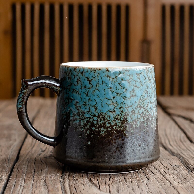 Taza de cerámica de 450ML JIA-GUI LUO, taza de café, tazas de café, Taza de cerámica de estilo japonés, taza de leche para el hogar, taza de té I080