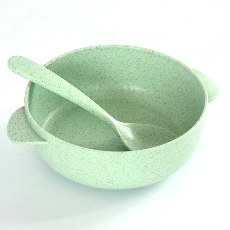 Yoghurtskålar bordsartiklar av vetehalm plasttallrikar yoghurtskålar havreskålar barntallrikar: Svart