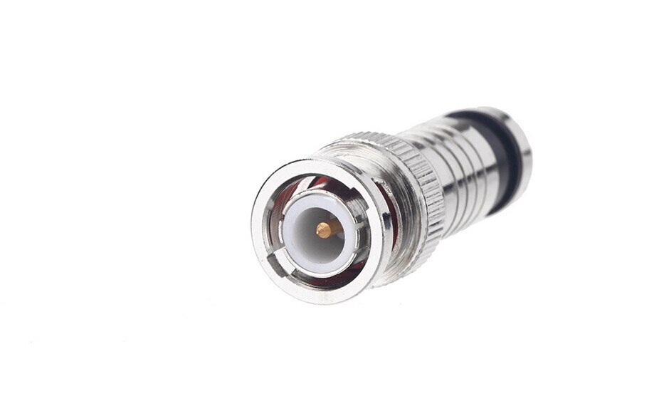 ,5Pcs/lot BNC Connector BNC To RG59 Male Comprassion Coax Connector