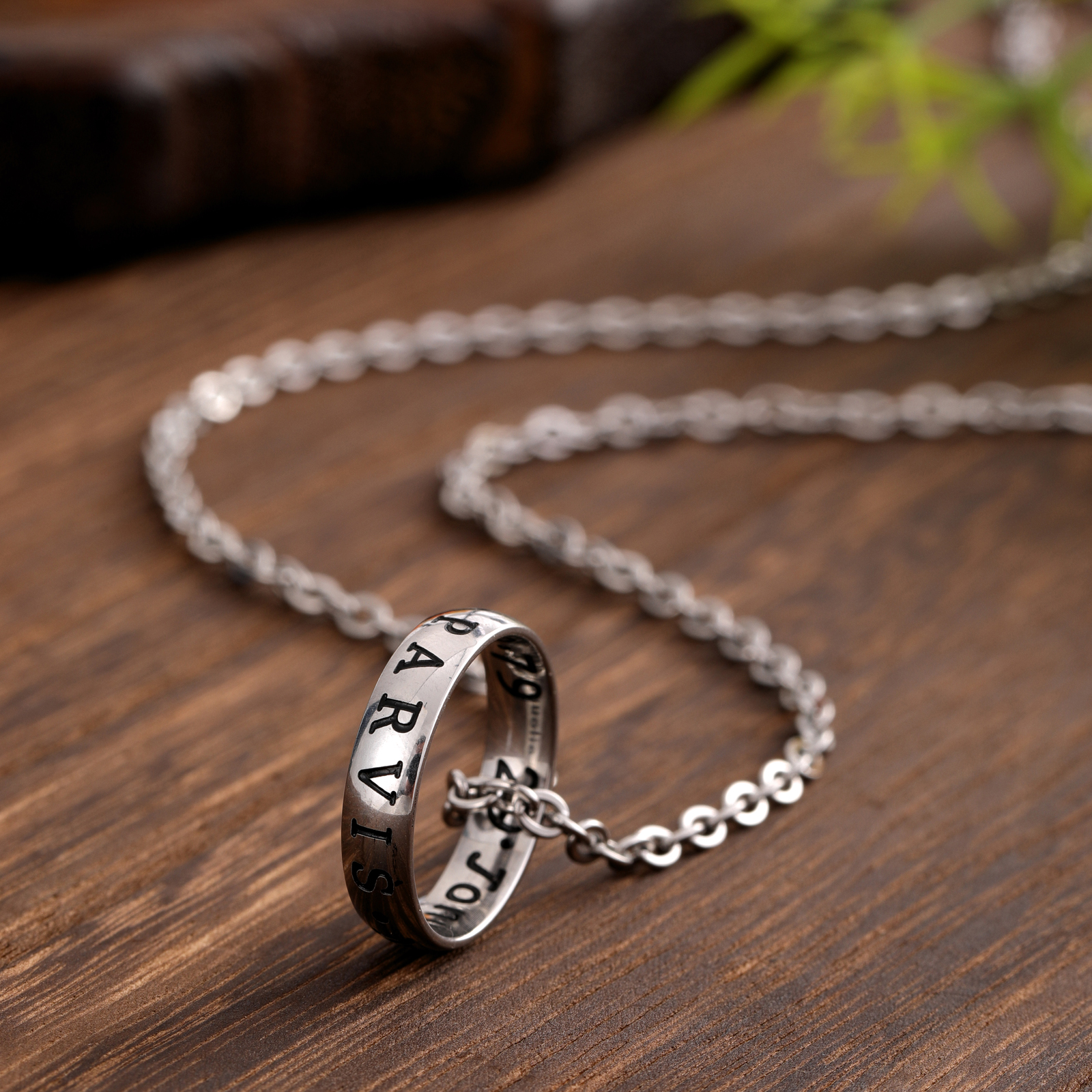 Vintage jewelry Engraved Ring Uncharted 4 Drake Ring Stainless steel engraved ring pendant