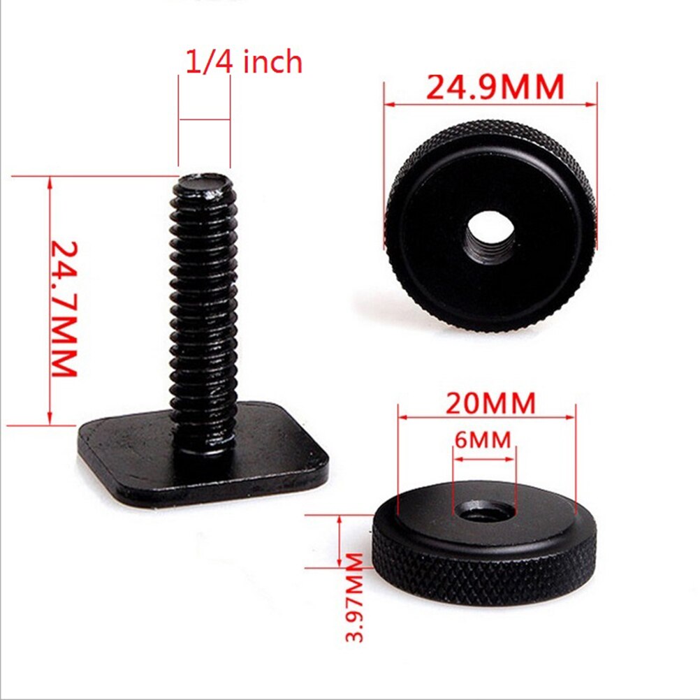 1/4" Dual Nuts Tripod Mount Screw to Flash Camera Shoe Adapter Tripod & Accessories P25 0.3