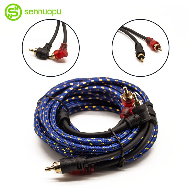 Câble audio de voiture 4.5m câble audio RCA amplificateur de subwoofer de voiture fil spécial