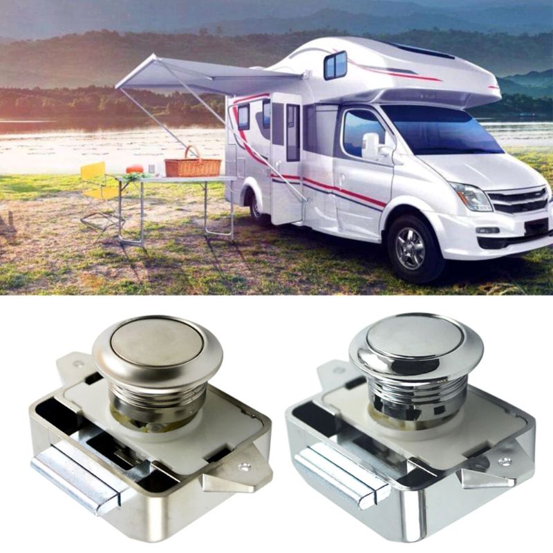 Camper Car Push Lock RV Caravan Boat Motor Home Cabinet Drawer Latch Button Locks For Furniture Hardware