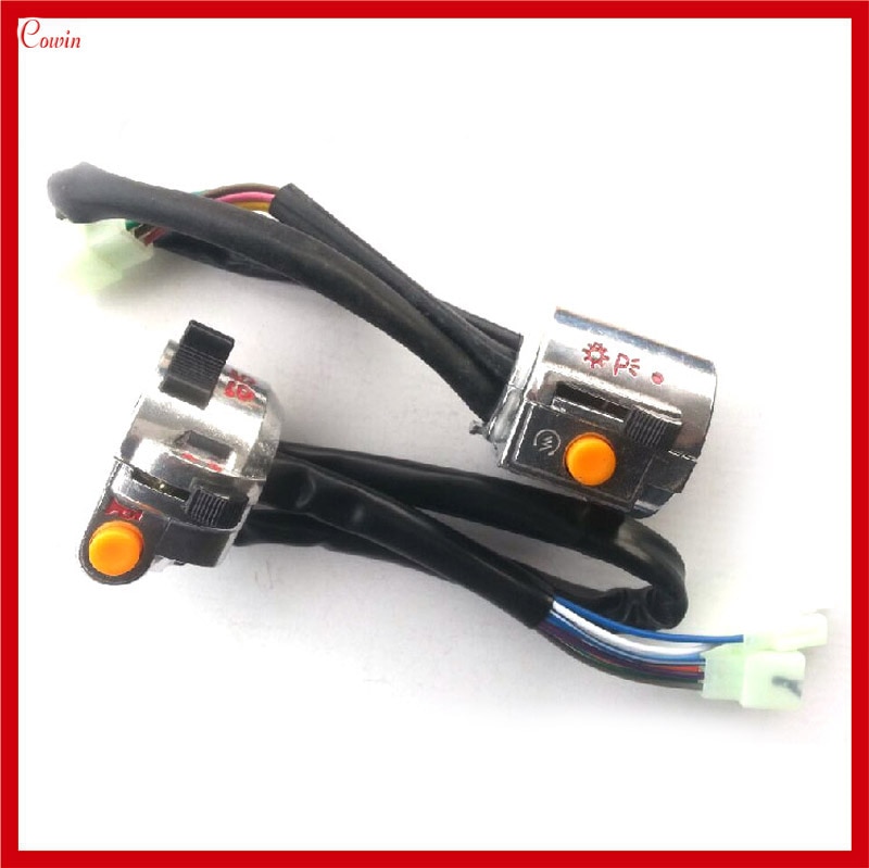 Pair Aluminum Moped Scooter Motorcycle. Engine Power Ignition, Light, Turn Light Flash, Horn Switch Assembly