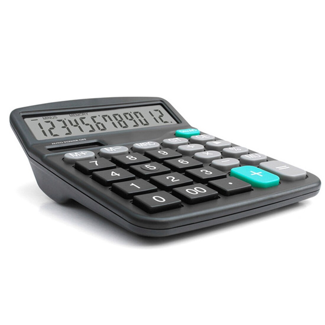 NOYOKERE Calculator Calculate Commercial Tool Battery or Solar 2in1 Powered 12 Digit Electronic Calculator and Button