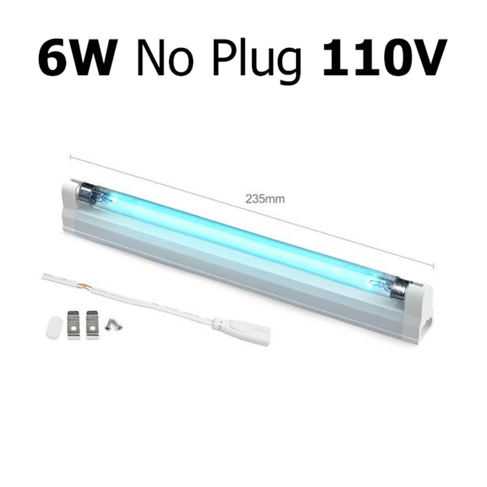 Lámpara germicida ultravioleta, tubo T5 de 220V y 110V, 6W y 8W, esterilizador de cuarzo LED con ozono UVC, luz bactericida UV para el hogar y el Hospital: 1 W