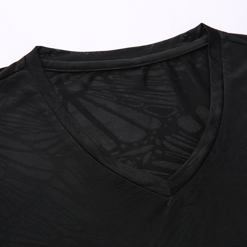 Merk t-shirt heren v-hals ijs zijde zomer tops streetwear trending effen kleur korte mouwen t-shirt herenkleding