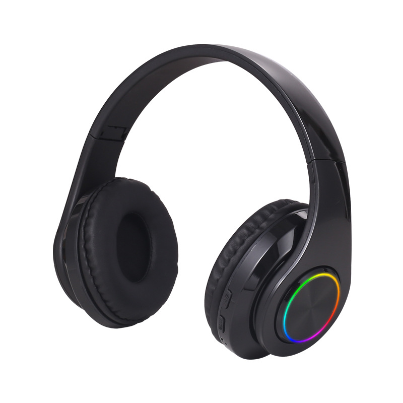 B39-hoofdtelefoon met draadloze Bluetooth Kleurrijk licht Insteekbaar kaartspel Muziekbeweging Bluetooth-headset voor telefoon: Rood