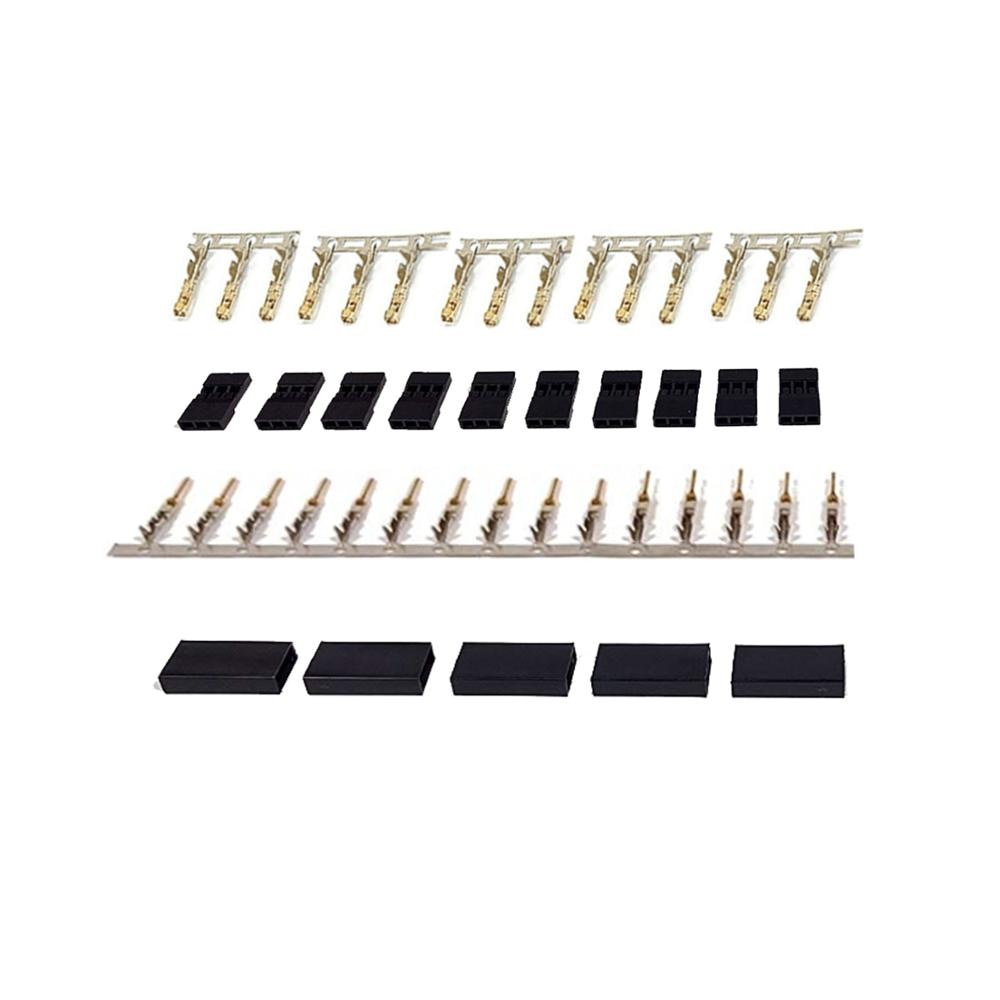 Connecteur de récepteur Servo Jr Futaba, 5/10 paires de connecteurs avec serrure et bornes en plaqué or pour batterie RC