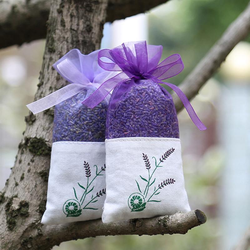6 pièces coton lavande Sachet sac vide Sachets sac fleur impression parfum lavande Sachet sac sac à main pour la maison parfum Sachets