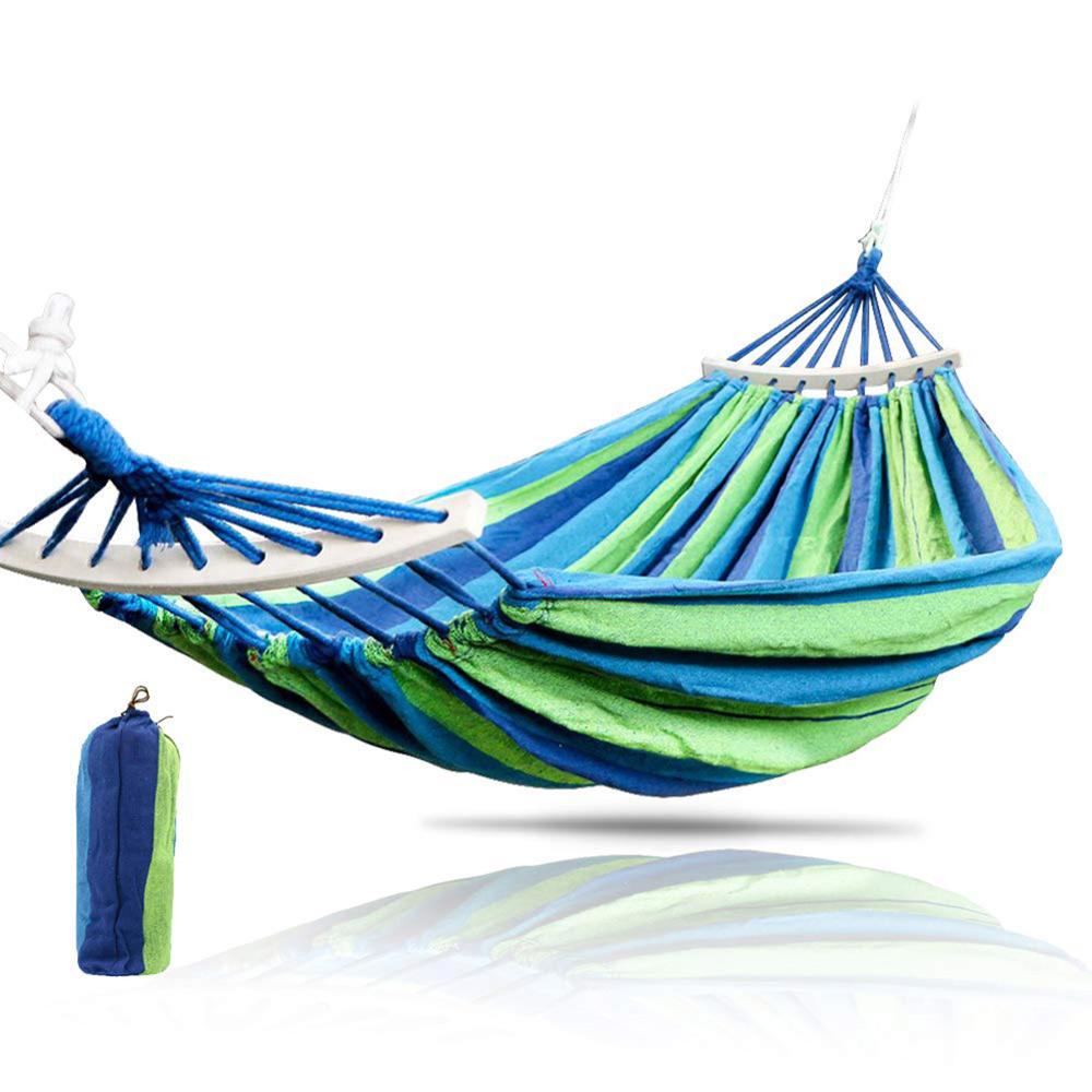 Camping Pure Double Hammocks Outdoor Backyard Canvas Sleeping Swing Beds for Home Garden Laying Accessories