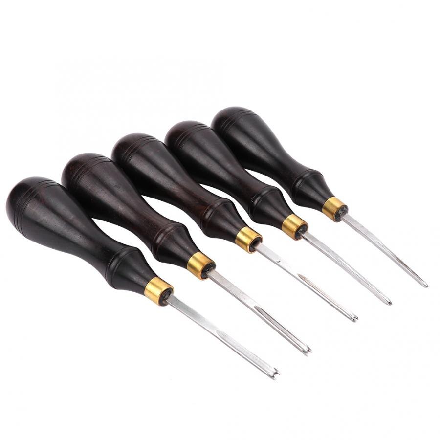 Lederen Rand Blade Ebbenhouten Handvat Diy Leather Craft Edger Trimmen Tool Beveling Skiving Snijden Lederen Craft Rand Beveller Tool