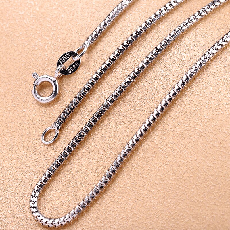 Sa sølv 16/18/20 tommer 1.6mm majs kæde halskæde 40cm 45cm 50cm s925 sterling sølv smykker