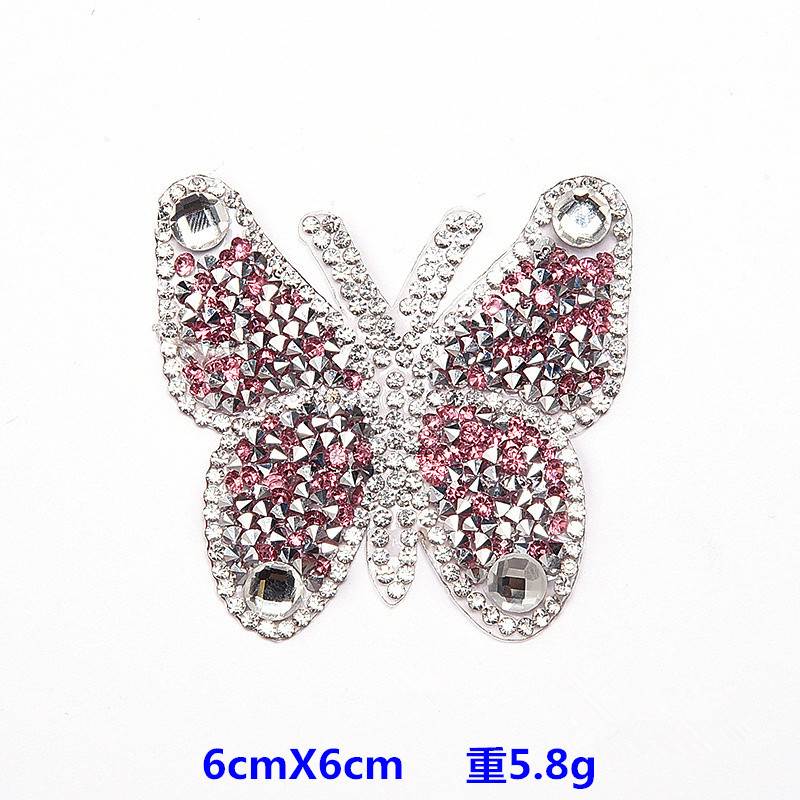 2pcs Iron On Butterfly Rhinestone Patches Thermo Stickers On Clothes Colorful Butterfly Patches can be used in T-shirt