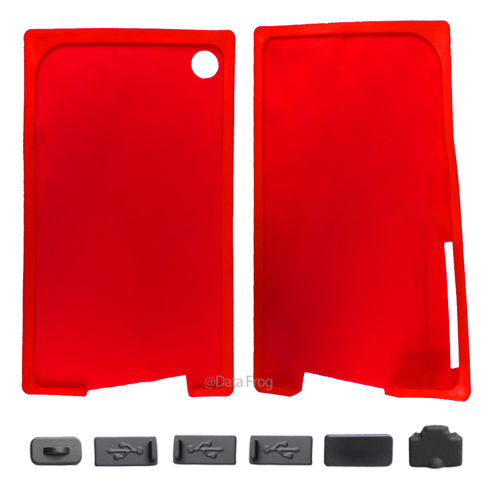 DATA FROG Protector Skin per Console PS5 custodia in Silicone custodia protettiva antipolvere antigraffio per Playstation 5 versione DVD: Red set