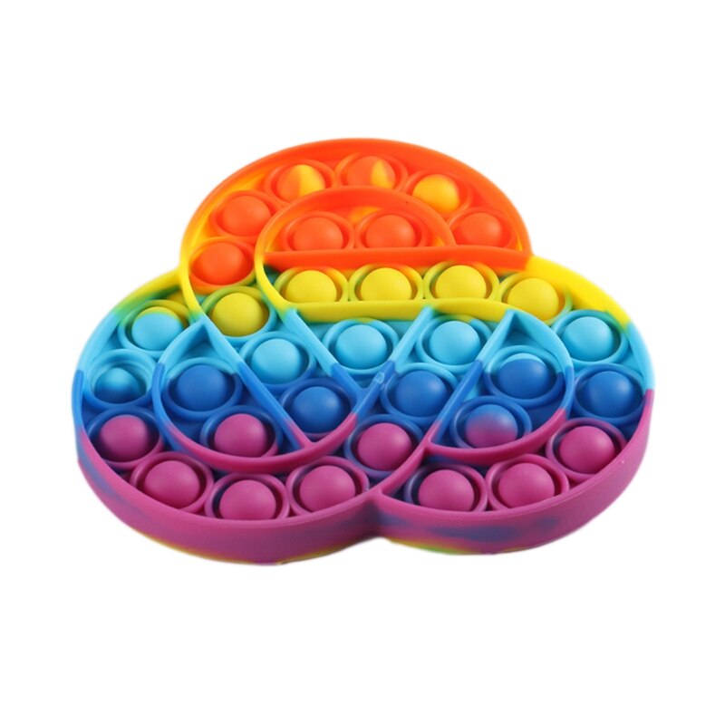 Rainbow Color Luminous Desktop Game Educational Toy Kids Early Learning Sensory Bubble Toys Adult Stress Relief Toys: Normal-10