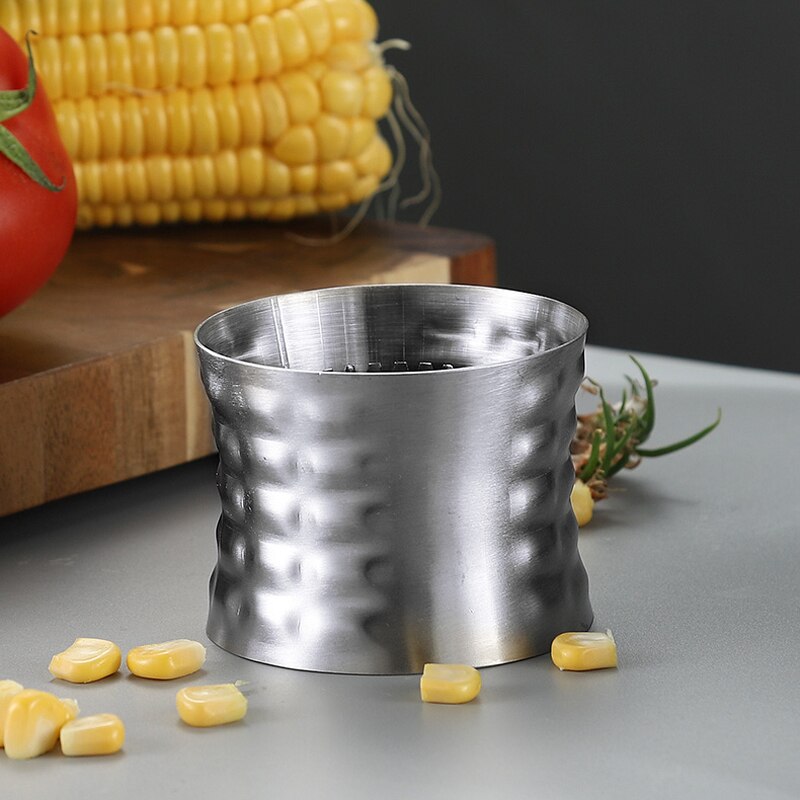 Fácil de maíz Stripper utensilios de cocina de acero inoxidable de la mazorca de maíz de removedor redondo maíz Kerneler Peeler cocina herramientas Accesorios