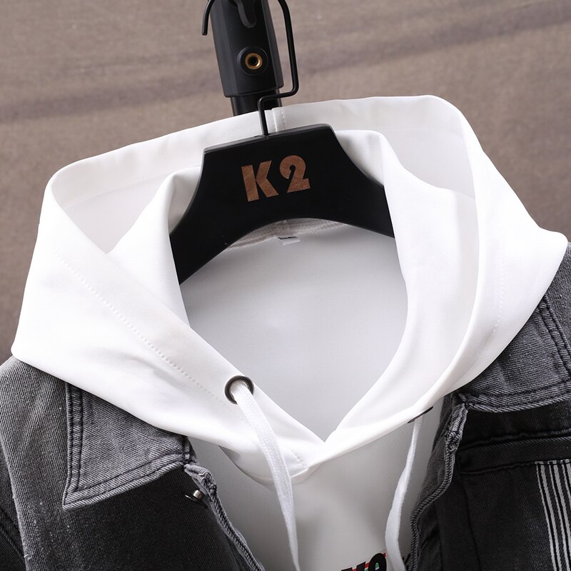 Denim Jacket Men's Fall Trend Lapel Long Sleeve Tooling Denim Jacket