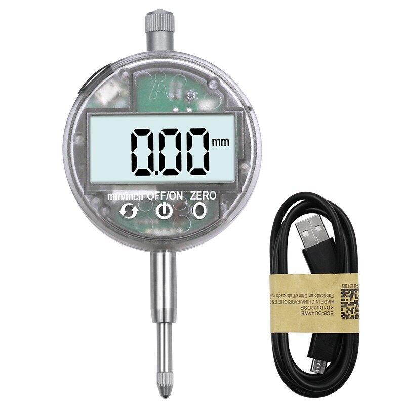 USB charging model 0-12.7mm high precision digital display dial indicator touch mechanical dial indicator: white