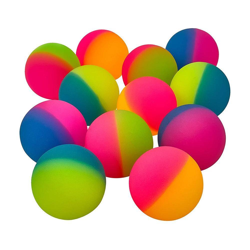 Funny Toy Balls solid rubber jump ball Mixed Super Children Children Kids Rubber Bouncy Xmas Ball Elastic Ball I8X1: B