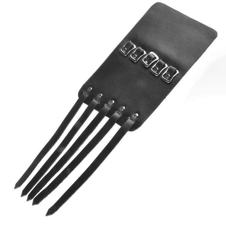 Casuales de cuero amplia pulsera Simple de Metal de cuero estilo Punk pulsera Unisex