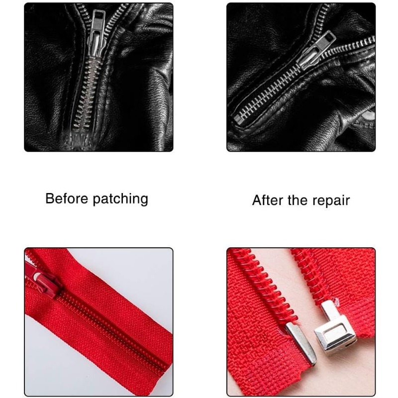 12 Sets Metal Zipper Latch Slider Retainer #3#5#8#10 Insertion Pin Zipper Bottom Zipper Stopper for Metal Zipper Repair Zip