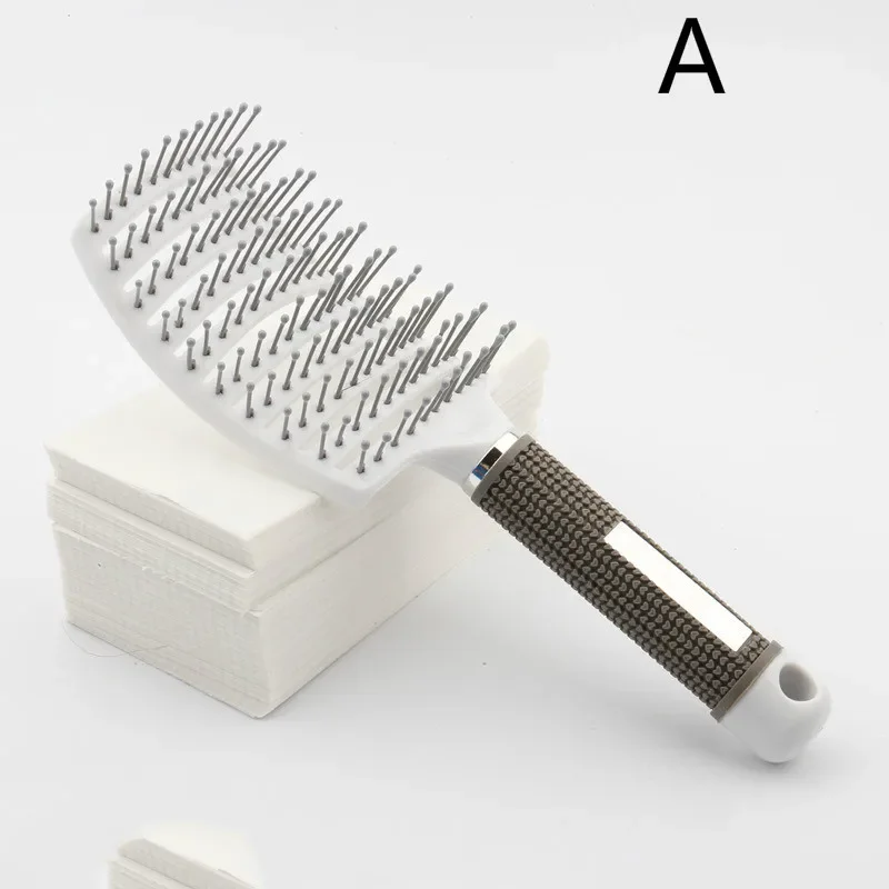 Cepillo para desenredar el cuero cabelludo, peine para masaje, cerdas de nailon para mujeres, cepillo mágico para el cabello rizado, herramientas de estilismo para salón de peluquería,
