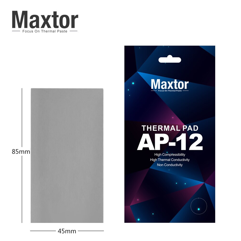 Maxtor AP-12-almohadilla de silicona de alta conductividad térmica, disipación de calor, enfriamiento de CPU/GPU, placa base, almohadilla de Grasa de silicona