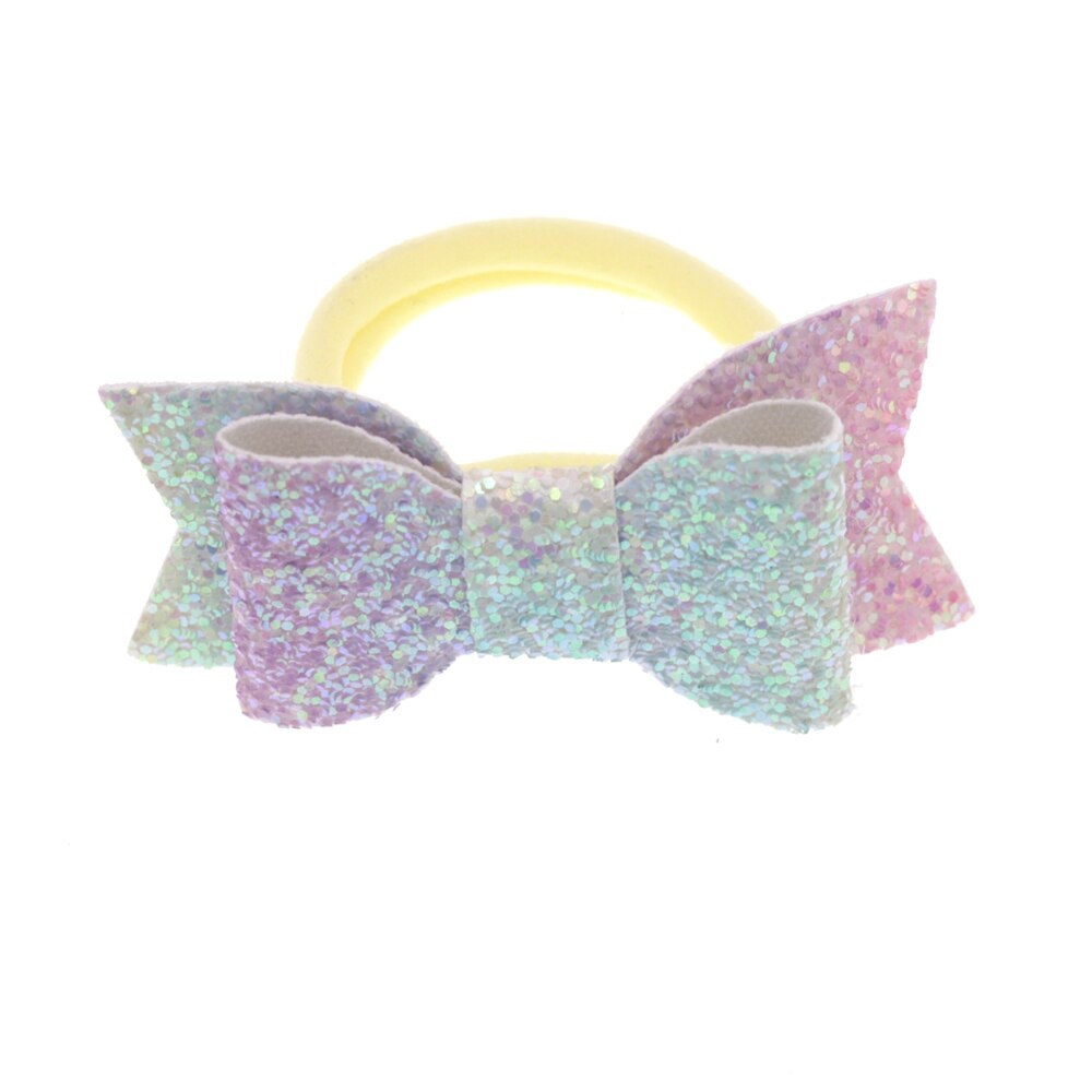 Baby nylon pannband med paljett rosett flicka diy blomma elastiskt pannband barn huvudbonader barn håraccessoarer: 3