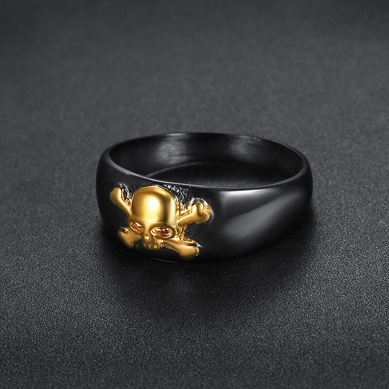 Neue Trendy Pirate Schädel Muster Ring männer Ring Kristall Intarsien Ring Zubehör Partei Schmuck Größe 7-12